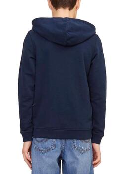 Sudadera Jack&Jones Zuri marino con capucha para hombre