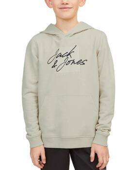 Sudadera Jack&Jones Zuri beige con capucha para hombre