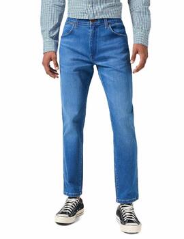 Pantalón vaquero Wrangler Larston azul medio Tappered hombre