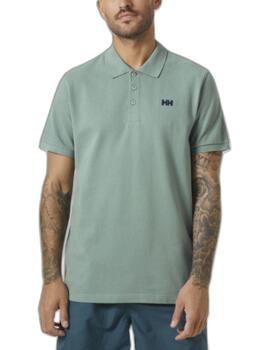 Polo Helly Hansen verde con logo manga corta para hombre