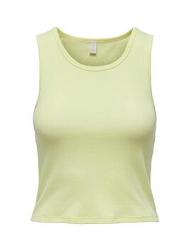 Camiseta Only Velma amarillo pastel tirantes anchos de mujer