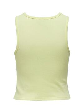 Camiseta Only Velma amarillo pastel tirantes anchos de mujer