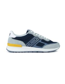 Zapatillas Munich Corsa gris, amarillo y azul para hombre