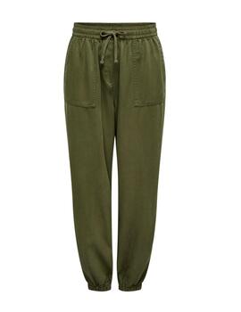 Pantalón Only Kenya cargo verde con puño de mujer