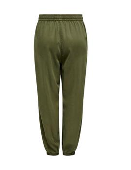 Pantalón Only Kenya cargo verde con puño de mujer