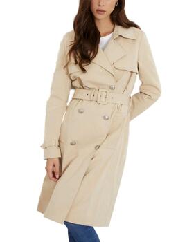 Trench Guess Asia beige con cinturón para mujer