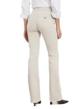 Pantalón Guess Sexy beige campana tiro alto para mujer