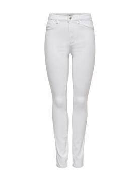 Pantalón vaquero Only Royal blanco skinny para mujer