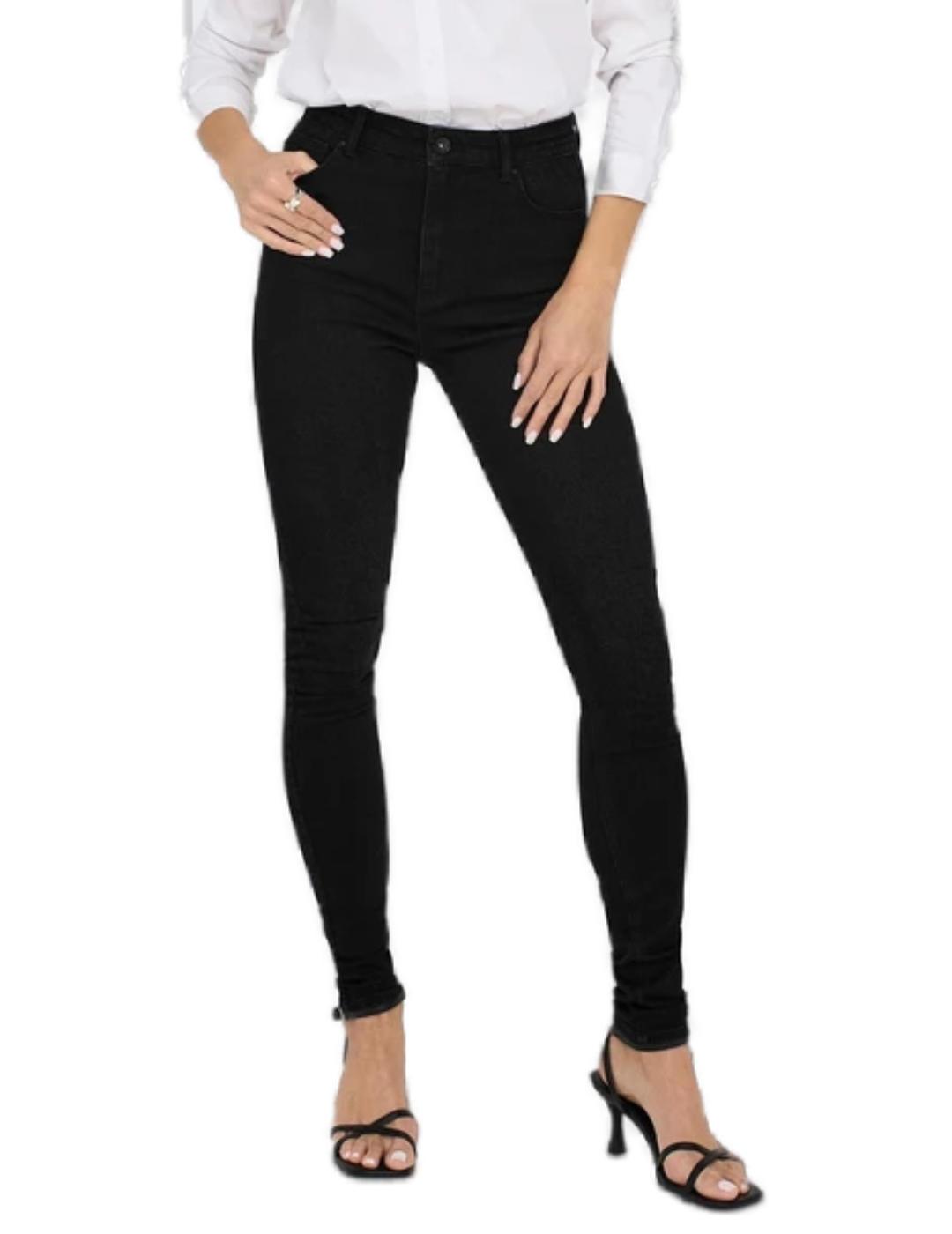 Comprar Pantalón vaquero negro ancho bonnye16 para mujer online