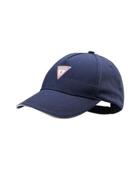 Gorra Guess Triangle azul ajustable con snapback para hombre