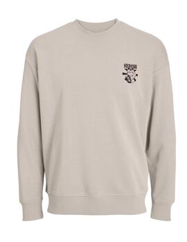 Sudadera Jack&Jones Drik beige sin capucha para hombre