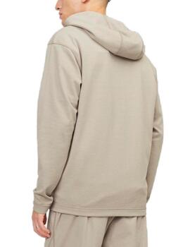 Sudadera Jack&Jones Cloud beige con cremallera de hombre