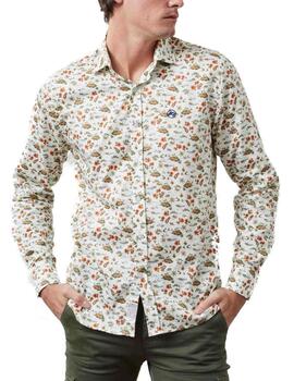 Camisa Altonadock estampada de manga larga para hombre