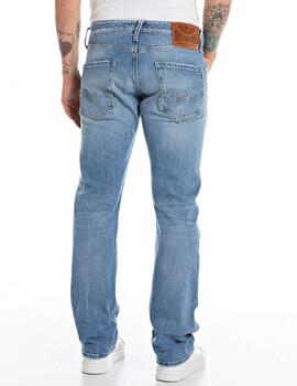 Pantalón vaquero Replay Waitom azul Confort para hombre