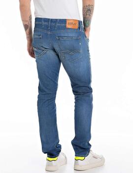 Pantalón vaquero Replay Ambass azul marino Slim para hombre