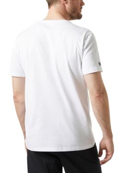 Camiseta Helly Hansen blanca logo color manga corta hombre