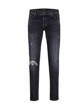 Pantalón vaquero Jack&Jones Glenn gris rotos slim de hombre