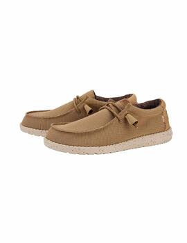 Mocasín HeyDude Wally camel para hombre