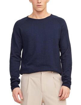 Jersey Jack&Jones Linen marino de punto fino para hombre