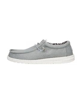 Mocasín HeyDude Wally gris para hombre