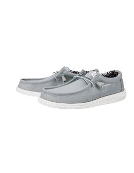 Mocasín HeyDude Wally gris para hombre