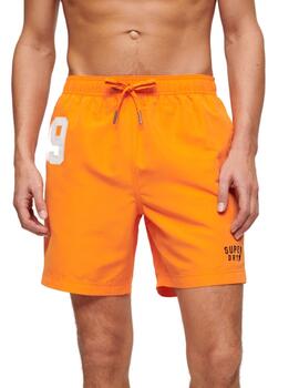 Bañador Superdry Polo naranja regular para hombre