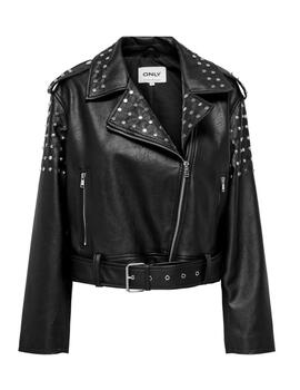 Chaqueta Only Destiny biker negra para mujer-NF