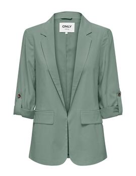 Blazer Only Aris verde regular sin cierre de mujer