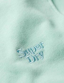 Sudadera Superdry Washed verde sin capucha para hombre