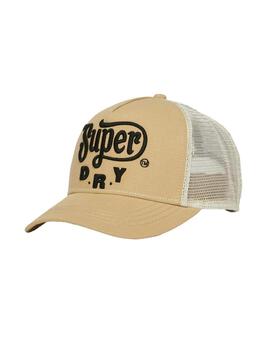 Gorra Superdry Dirt marrón trucker para hombre