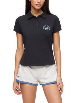 Polo Superdry 90's azul marino manga corta para mujer