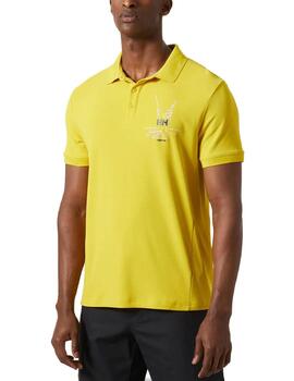 Polo Helly Hansen Race amarillo manga corta para hombre