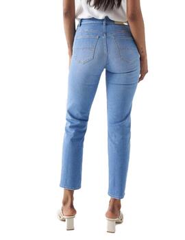 Pantalón vaquero Salsa Destiny cropped slim push up de mujer