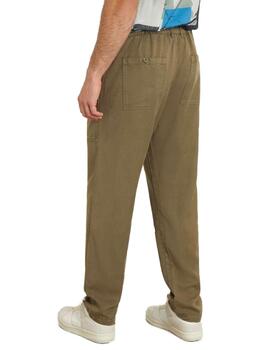 Pantalón Guess Bowie verde de tela relaxed para hombre