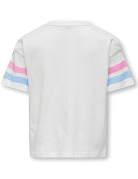 Camiseta Only Kida Vera blanca LA manga corta para niña