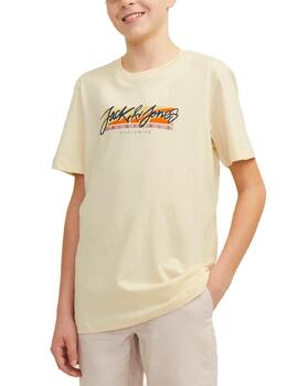Camiseta Jack&Jones Junior Tampa amarillo manga corta niño