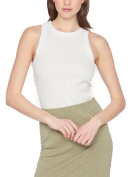 Camiseta Vila Babia blanco cuello halter para mujer