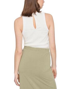 Camiseta Vila Babia blanco cuello halter para mujer