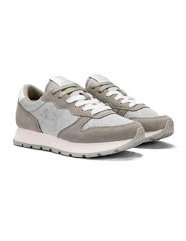 Zapatillas Sun6 Ally Glitter gris brillantina para mujer