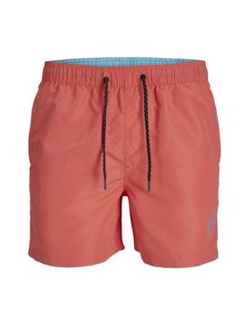 Bañador Jack&Jones Fiji coral cordón de ajuste para hombre