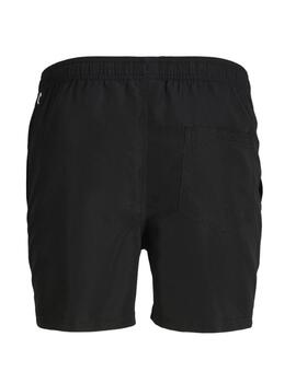 Bañador Jack&Jones Fiji negro cordón de ajuste de hombre