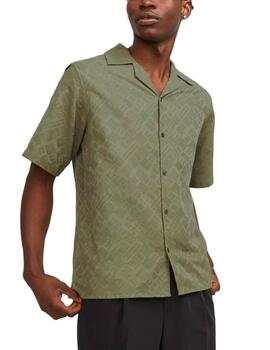 Camisa Jack&Jones Regon verde manga corta  para hombre