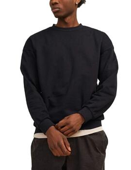 Sudadera Jack&Jones Tagger negro sin capucha para hombre