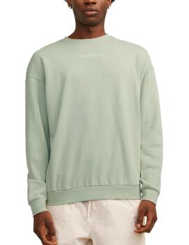 Sudadera Jack&Jones Tagger verde sin capucha para hombre