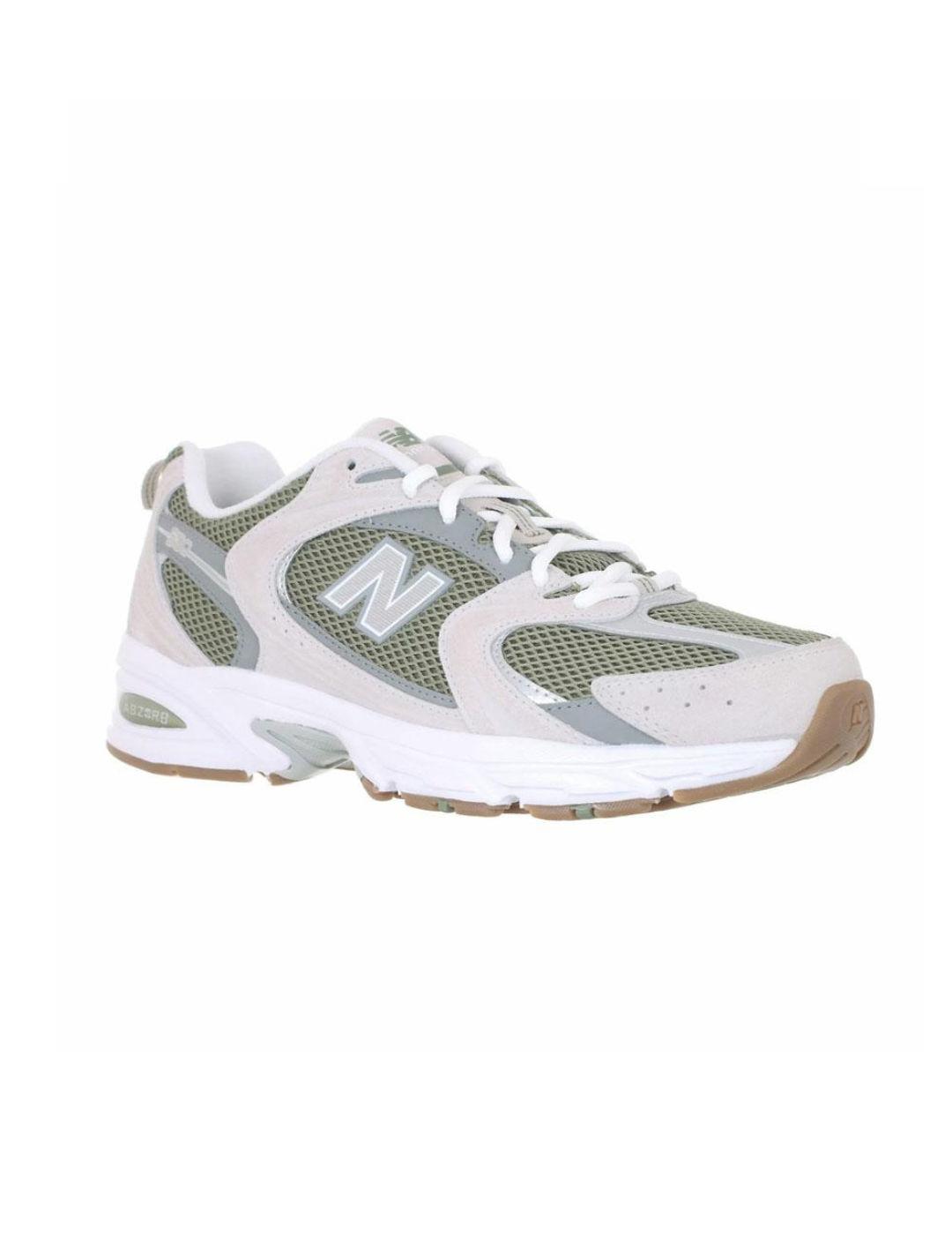 Zapatillas New Balance 530  blancas y verdes para hombre