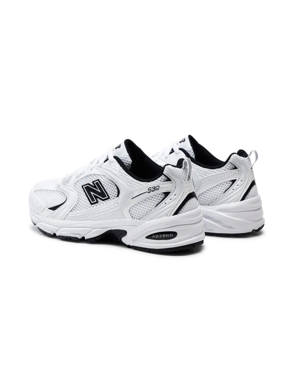 Zapatillas New Balance 530 blanco y negro unisex