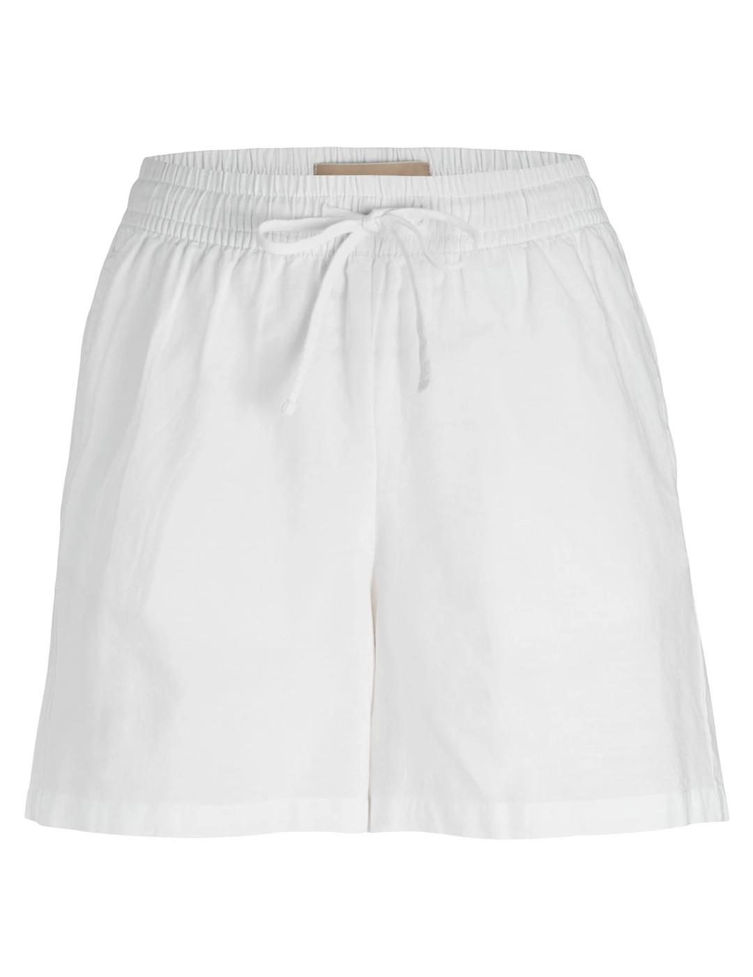 Short JJXX Amy blanco lino relaxed para mujer