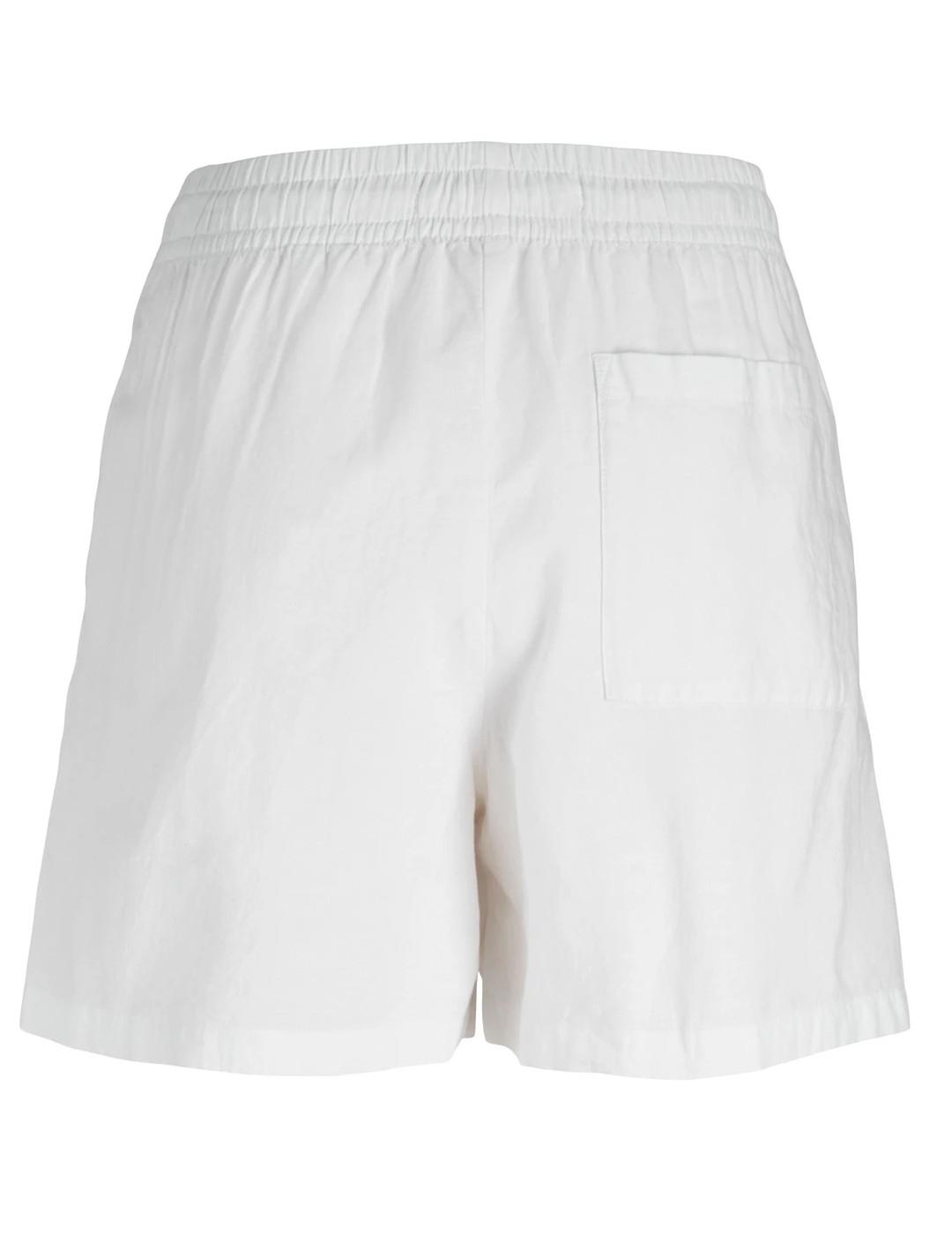 Short JJXX Amy blanco lino relaxed para mujer