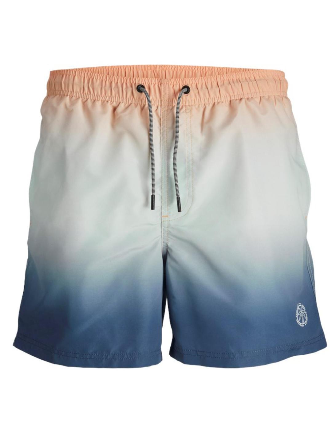 Bañador Jack&Jones Fiji degradado azul/naranja para hombre