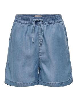 Short Only Kids Pema tencel azul claro regular para niña